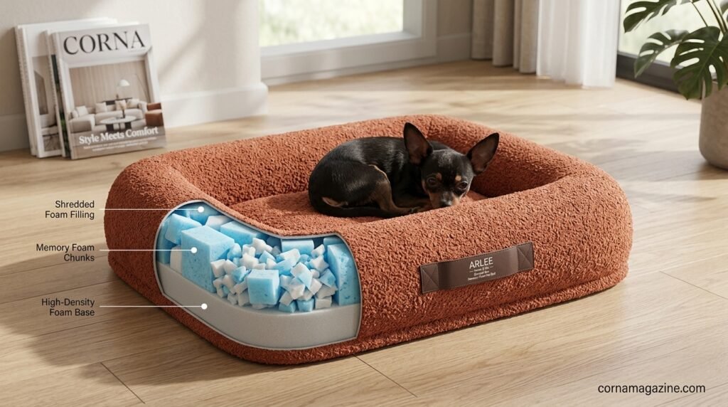arlee pet products bumper box memory foam pet bed