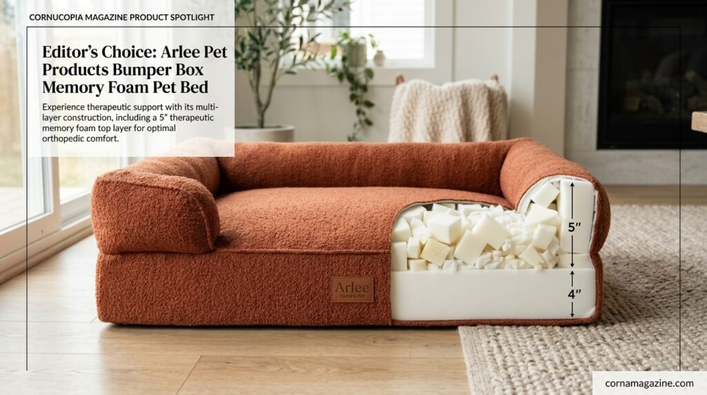 arlee pet products bumper box memory foam pet bed